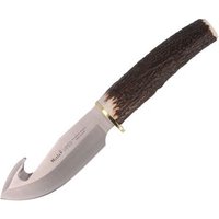 Cuchillo de caza Viper-11a con puño de ciervo y latón, hoja de 11 cm
