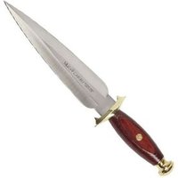 Cuchillo de caza muela Caribú con puño de madera prensada y hoja de 20,5 cm