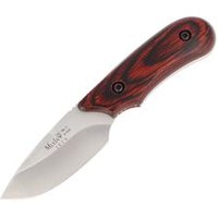 Cuchillo de Caza Muela Ibex Ibex-8r con Cachas de Madera, Enterizo, Hoja de 7,5 cm y Tarjeta Multiusos