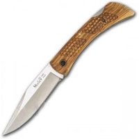 Navaja Muela BT-9OL con Bloqueo, Cachas de Madera de Olivo, Hoja 9 cm, Mango 10 cm