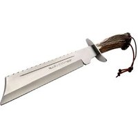 Cuchillo de Caza Muela Sherpa-28s con Machete y Puño de Asta de Ciervo