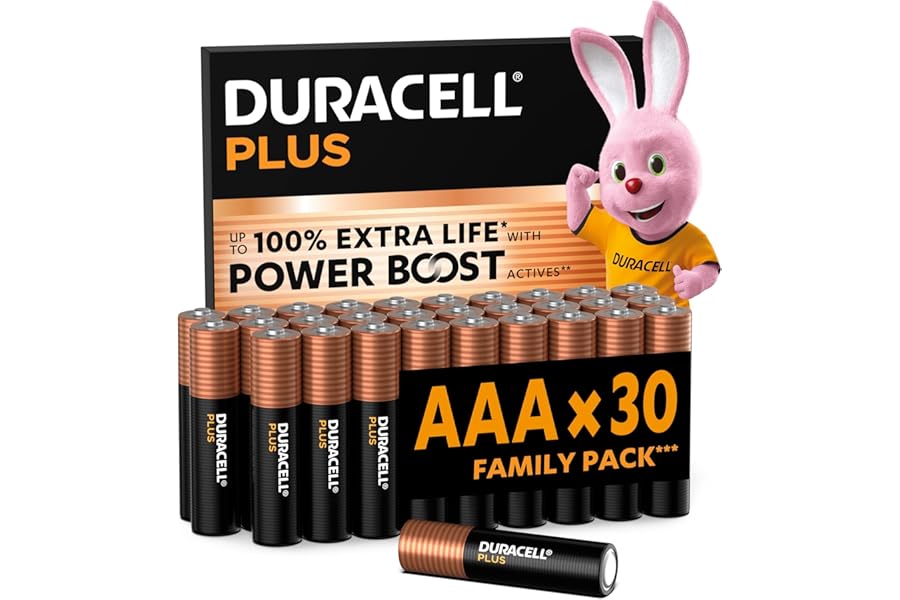 DURACELL Plus Pilas AAA 1,5 V (Paquete de 30)