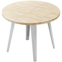 Mesa Comedor Redonda Extensible Bergi 100-180 Cm Hasta 8 Comensales