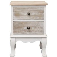 Mesita de Noche de Madera de Paulownia 35x30x50 cm