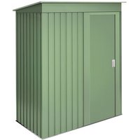 Armario Metálico De Jardín 1,39m2 Neat Wasabi Puerta Corredera Techo Inclinado 86x162x181cm Cobertizo Resistente