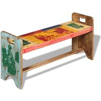 Banco de Madera Maciza Reciclada Vidaxl 100x30x50 cm