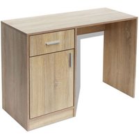 Escritorio con Cajón y Armario de Roble 100x40x73 cm Vidaxl