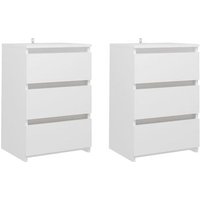 Mesitas de noche 2 uds aglomerado 40x35x62,5 cm