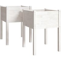 Jardineras de Madera Maciza de Pino 50x50x70 cm (2 unidades) - Vidaxl