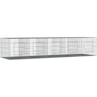 Jaula para conejos 5 paneles, hierro galvanizado, 273x79x54 cm, Vidaxl