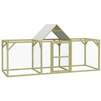 Gallinero Madera Maciza De Pino Impregnada 300x100x150 Cm Vidaxl