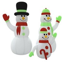 Familia de Muñecos de Nieve Inflables con LED 500 cm Vidaxl