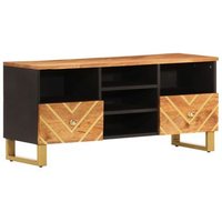 Mueble de TV de madera maciza 100x33,5x46 cm Vidaxl