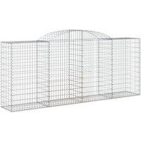 Cesta Gaviones Forma Arco Hierro Galvanizado 300x50x120/140 cm Vidaxl