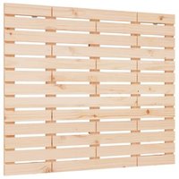 Cabecero de cama de pared de madera maciza de pino 146x3x91,5 cm