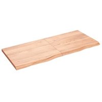 Estante de pared de madera de roble tratada 140x60x(2-4) cm