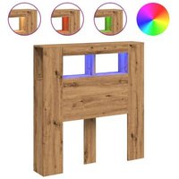 Cabecero LED de Madera Roble Artisan 100x18,5x103,5 cm