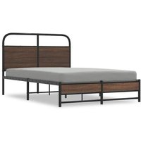 Estructura de Cama 140x190 cm Madera Roble Vidaxl