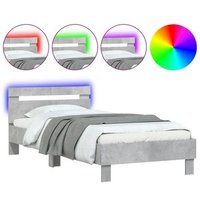 Cama Individual 100x200 cm Cfw177895 con Cabecero y Luces LED