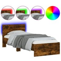 Estructura de Cama Cabecero con Luces LED 75x190 cm