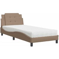 Cama con colchón de cuero sintético 90x200 cm Vidaxl