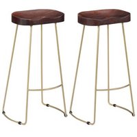 Taburetes de Cocina Gavin 2 Unidades de Madera Maciza de Mango