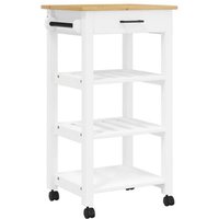 Carrito de Cocina Monza Madera Maciza de Pino 48x40x90 cm