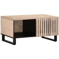 Mesa de Centro de Madera Maciza de Mango Vidaxl 80x51x40 cm
