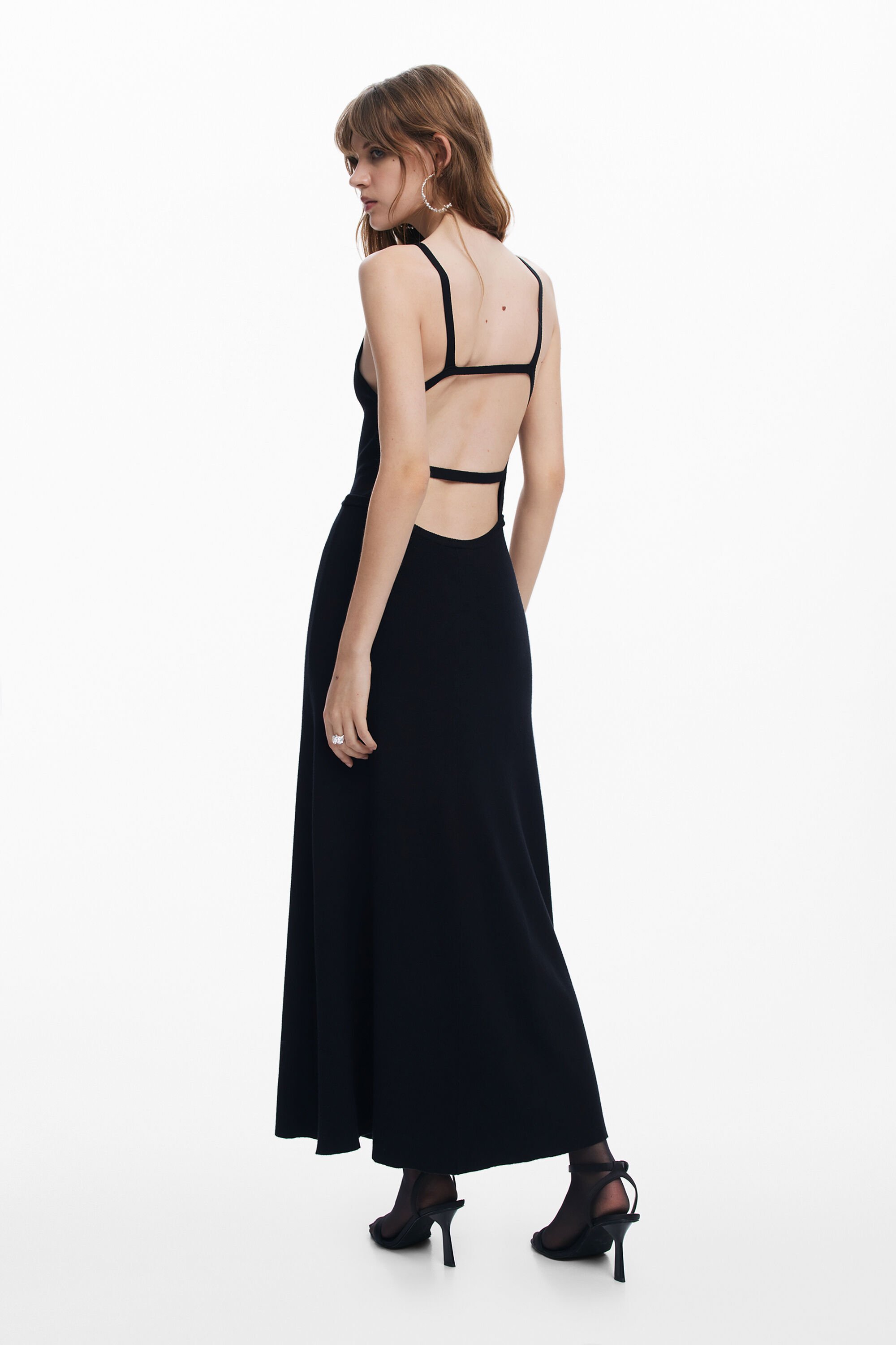 Desigual Vestido combinado liso mujer