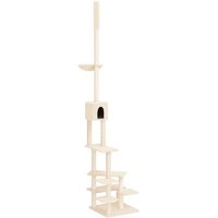 Árbol rascador de gato de suelo a techo Vidaxl 268,5-294,5 cm