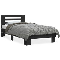 Estructura de cama de madera de ingeniería y metal 90x190 cm Vidaxl