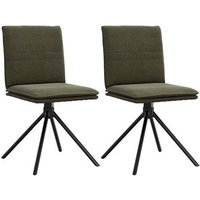 Silla de comedor de cuero gamuza Vidaxl