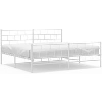 Estructura de cama sin colchón con estribo metal 200x200 cm Vidaxl