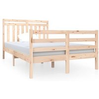 Estructura de cama doble pequeña de madera maciza 120x190 cm Vidaxl