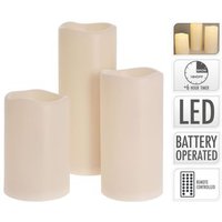 Juego de Velas LED 3 Piezas con Mando a Distancia Ambiance