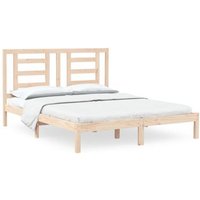 Estructura de Cama Sin Colchón de Madera de Pino 150x200 cm Vidaxl