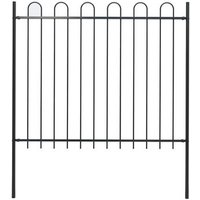 Valla de jardín con puntas de aro de acero 1,8 m Vidaxl
