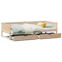 Sofá Cama con Cajones Madera Maciza de Pino 80x200 cm V4833