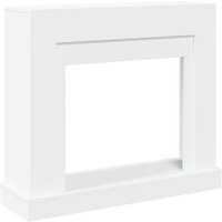 Marco de Chimenea de Madera de Ingeniería Blanco 100x30x87,5 cm V8506