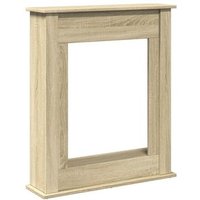 Borde De Chimenea Madera Ingeniería 75x20x87,5 Cm