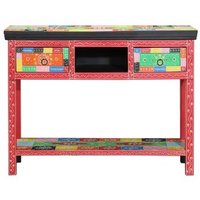 Mesa de Consola Multicolor 100x30x75 cm de Madera Sólida Mango V3482