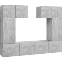 Set Muebles de Salón TV 6 piezas Madera Ingeniería Vidaxl