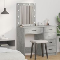 Mesa de maquillaje con luces LED, 50x41x135 cm, modelo V0683