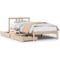 Estructura de Cama de Madera Maciza Pino 75x190 cm V0095