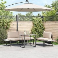 Mesa de Jardín 100x55x70 cm DPC y Acero V9812