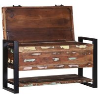 Caja de Almacenamiento de Madera Sólida Recuperada 80x35x45 cm V3553