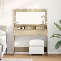 Tocador con Luces LED Sonoma Roble 100x41x135 cm V1307