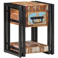 Mesita de Noche 40x40x40 cm Madera Reciclada V5230