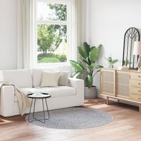 Alfombra Shaggy Ø160 cm con respaldo de látex V9066