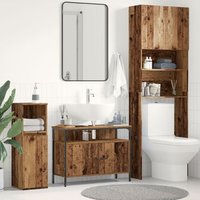Armario de lavabo de baño de madera vieja 80x30x60 cm de madera ingenierizada V9860